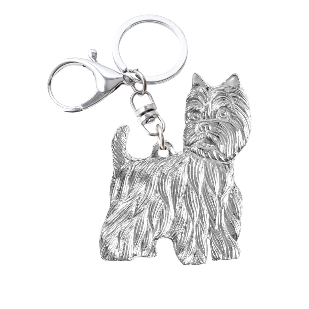 Silver Pewter Metal West Highland Terrier Key Chain Top Gift Ideas - House of Morgan Pewter