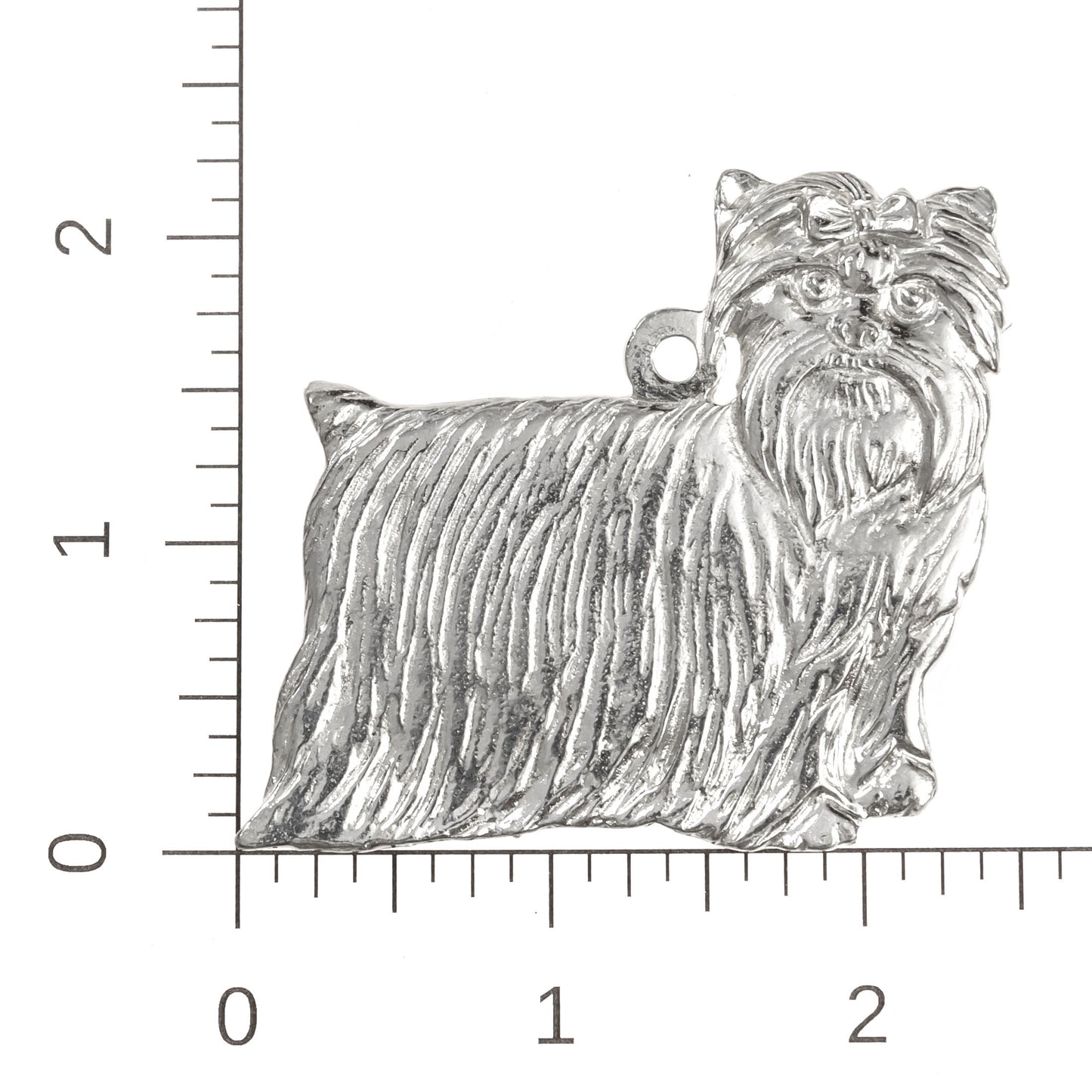 Silver Pewter Metal Yorkshire Terrier Ornament Top Gift Ideas - House of Morgan Pewter