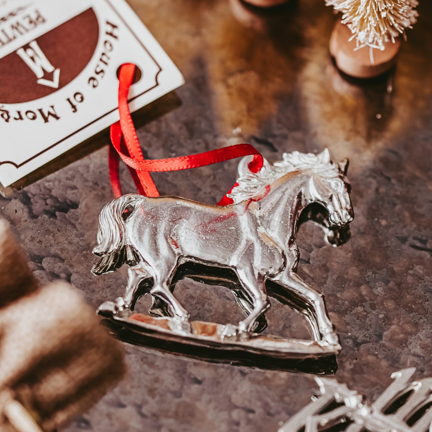 Running Horse Christmas Ornament - Gift for Horse Back Rider