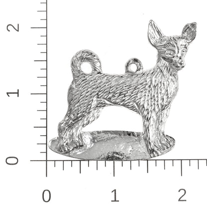 Silver Pewter Metal Chihuahua Ornament Top Gift Ideas - House of Morgan Pewter