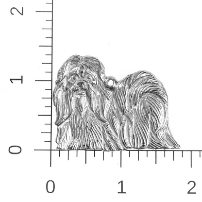 Silver Pewter Metal Shih Tzu Ornament Top Gift Ideas - House of Morgan Pewter
