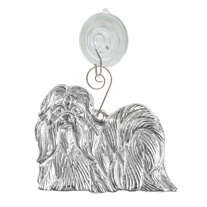 Silver Pewter Metal Shih Tzu Suncatcher Top Gift Ideas - House of Morgan Pewter