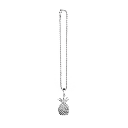 Silver Pewter Metal Pineapple Necklace Top Gift Ideas - House of Morgan Pewter