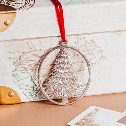 Pewter Oval Christmas Tree