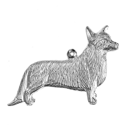 Silver Pewter Metal Corgi Ornament Top Gift Ideas - House of Morgan Pewter