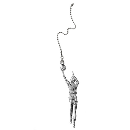 Silver Pewter Metal Basketball Player Ceiling Fan Pull Top Gift Ideas - House of Morgan Pewter