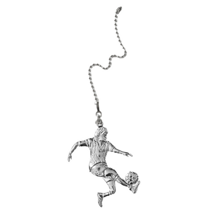 Silver Pewter Metal Soccer Player Ceiling Fan Pull Top Gift Ideas - House of Morgan Pewter