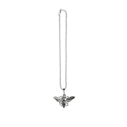 Silver Pewter Metal Bee Necklace Top Gift Ideas - House of Morgan Pewter