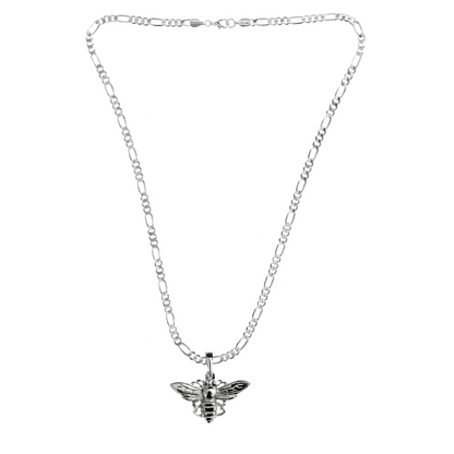 Silver Pewter Metal Bee Necklace Top Gift Ideas - House of Morgan Pewter