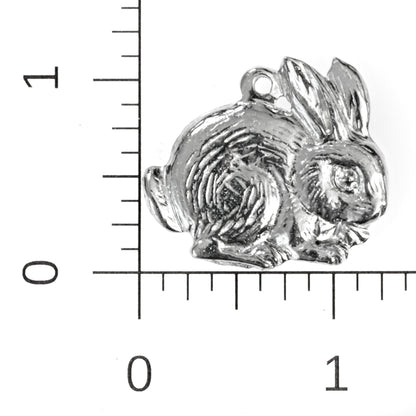 Spring Jewelry - Bunny Pendant Necklaces and Earrings - Handmade Pewter Rabbit Charm Chains