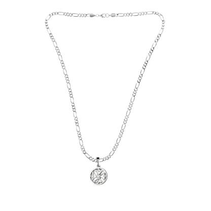 Silver Pewter Metal Cross in a Circle Necklace Top Gift Ideas - House of Morgan Pewter