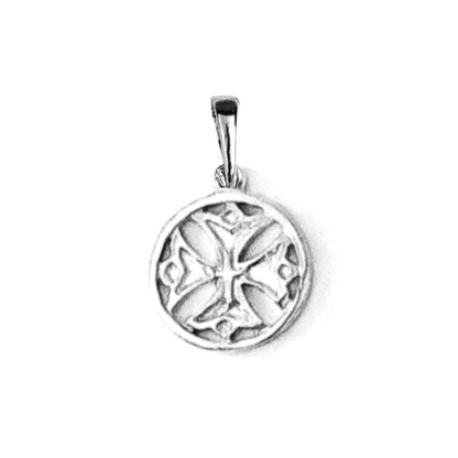 Silver Pewter Metal Cross in a Circle Necklace Top Gift Ideas - House of Morgan Pewter
