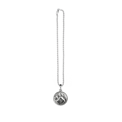 Silver Pewter Metal Dog Paw Necklace Top Gift Ideas - House of Morgan Pewter