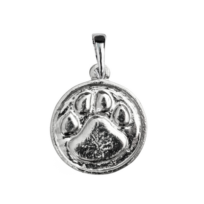 Silver Pewter Metal Dog Paw Necklace Top Gift Ideas - House of Morgan Pewter