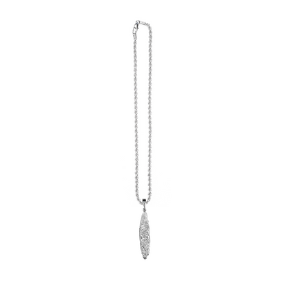 Silver Pewter Metal Santa Face Sickle Necklace Top Gift Ideas - House of Morgan Pewter
