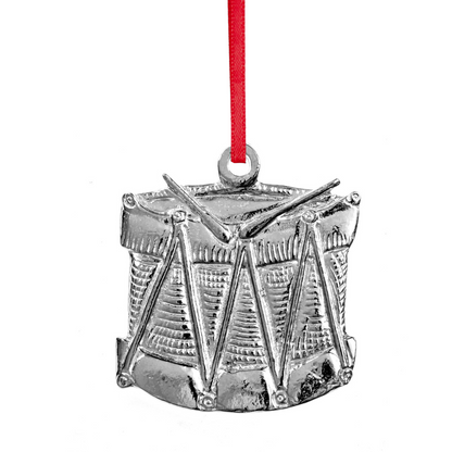 Drum with Drumsticks Gift - Marching Drum Christmas Ornament - Holiday Instrument Gift