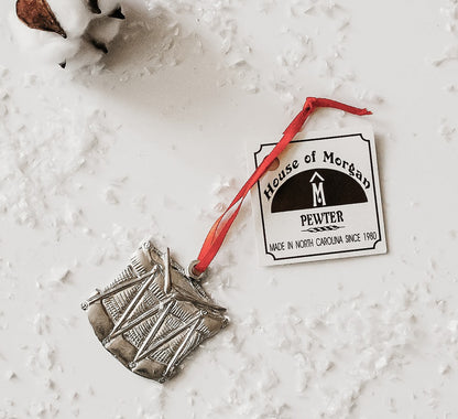 Drum with Drumsticks Gift - Marching Drum Christmas Ornament - Holiday Instrument Gift