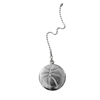 Silver Pewter Metal Basketball Ceiling Fan Pull Top Gift Ideas - House of Morgan Pewter