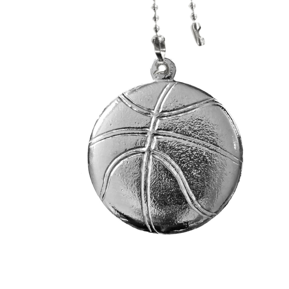 Silver Pewter Metal Basketball Ceiling Fan Pull Top Gift Ideas - House of Morgan Pewter