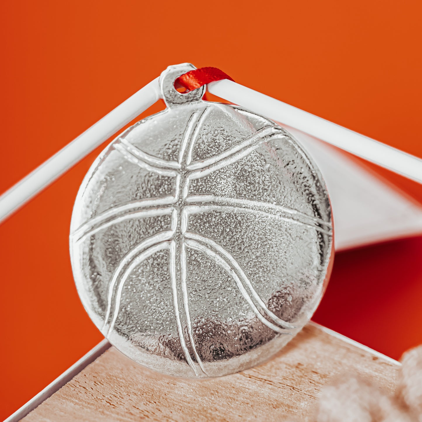Silver Pewter Metal Basketball Ornament Top Gift Ideas - House of Morgan Pewter