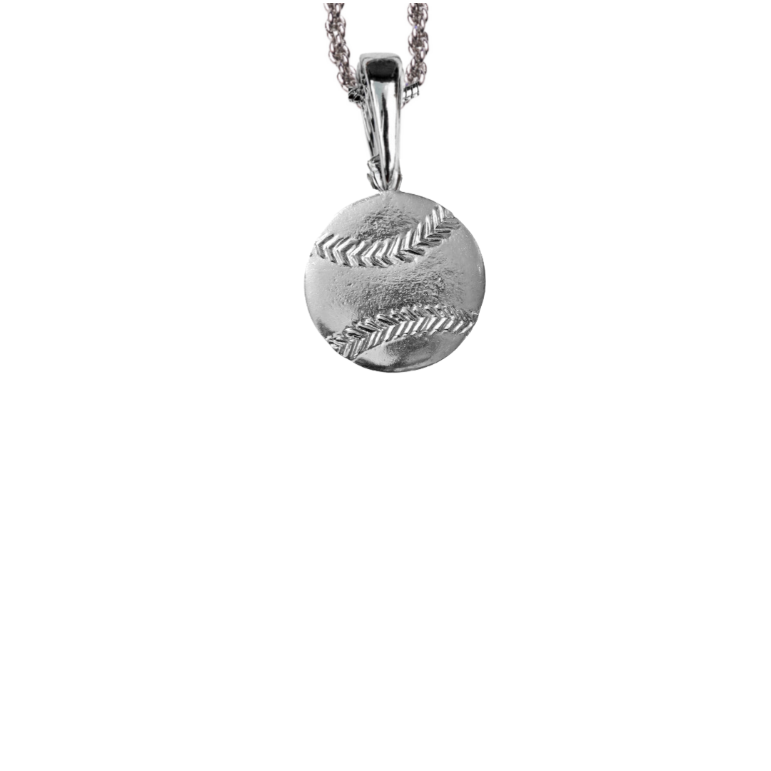 Kids Baseball Necklace in Sterling Silver | My Name Necklace Canada