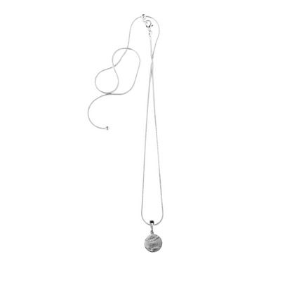 Silver Pewter Metal Baseball Necklace Top Gift Ideas - House of Morgan Pewter