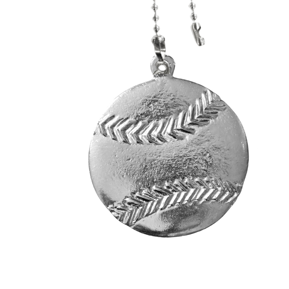 Silver Pewter Metal Softball Ceiling Fan Pull Top Gift Ideas - House of Morgan Pewter
