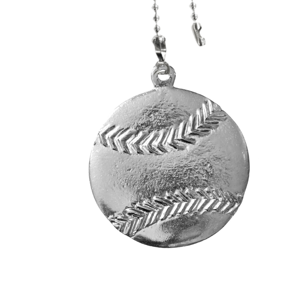 Silver Pewter Metal Baseball Ceiling Fan Pull Top Gift Ideas - House of Morgan Pewter