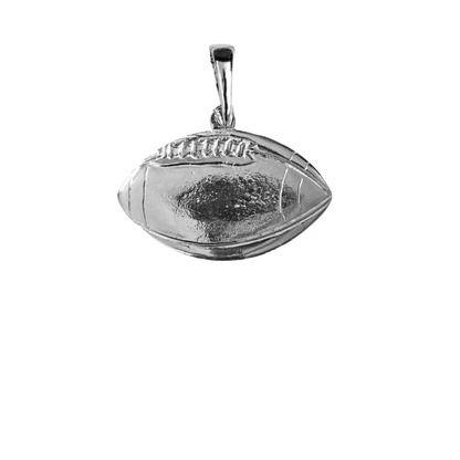 Silver Pewter Metal Football Necklace Top Gift Ideas - House of Morgan Pewter