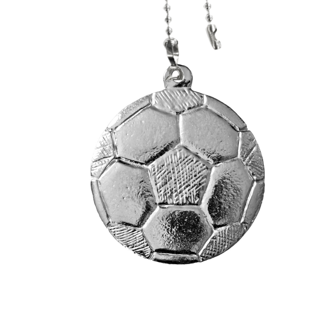 Silver Pewter Metal Soccer Ball Ceiling Fan Pull Top Gift Ideas - House of Morgan Pewter