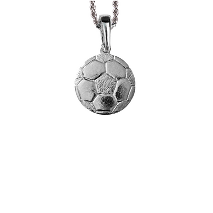 Silver Pewter Metal Soccer ball Necklace Top Gift Ideas - House of Morgan Pewter
