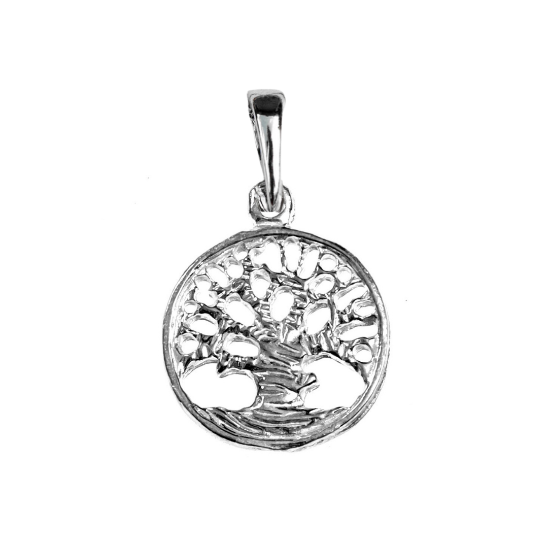 Silver Pewter Metal Tree of Life Circle no Leaves Necklace Top Gift Ideas - House of Morgan Pewter