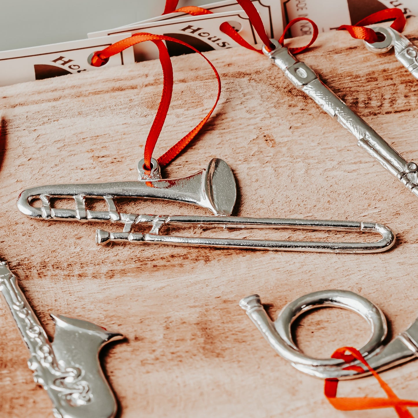 Trombone Gift - Trombone Christmas Ornament - Musical Instrument Gift