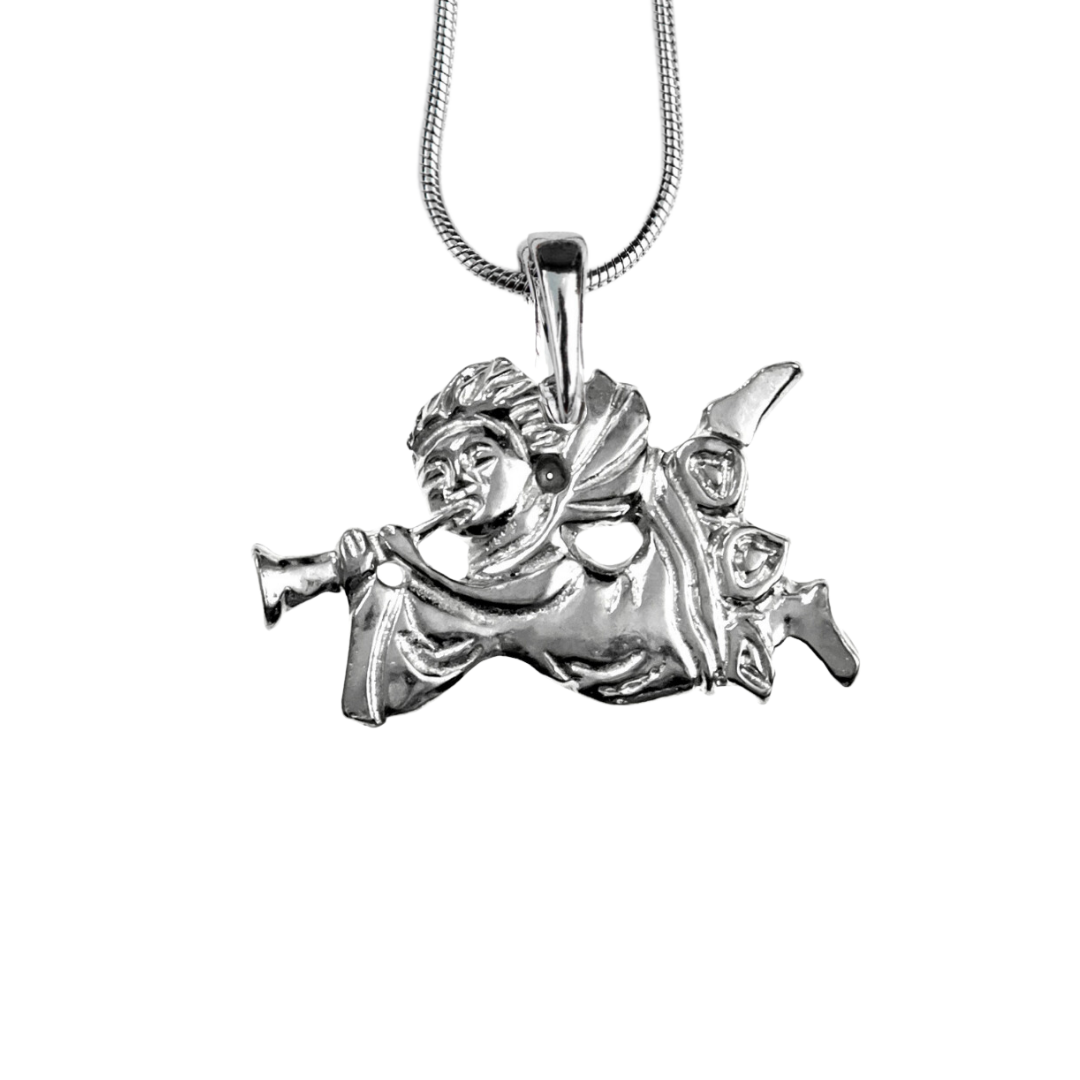 Silver Pewter Metal Angle Boy Necklace Top Gift Ideas - House of Morgan Pewter