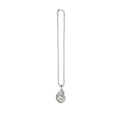 Silver Pewter Metal Santa Face Necklace Top Gift Ideas - House of Morgan Pewter