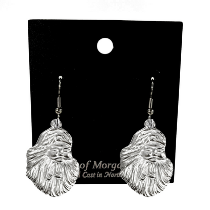 Silver Pewter Metal Santa Face Necklace Top Gift Ideas - House of Morgan Pewter
