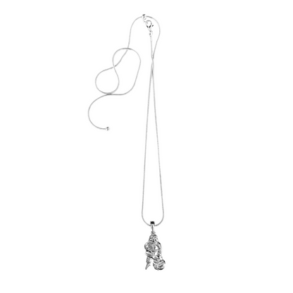 Silver Pewter Metal Santa Standing Necklace Top Gift Ideas - House of Morgan Pewter