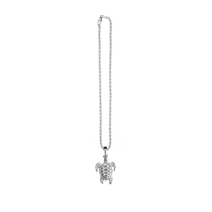 Silver Pewter Metal Sea Turtle Necklace Top Gift Ideas - House of Morgan Pewter