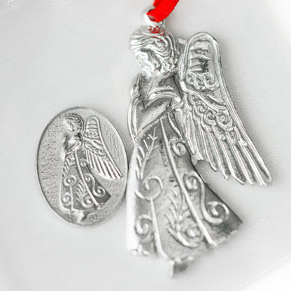 Praying Angel Gift Set - Guardian Angel Ornament and Pocket Coin