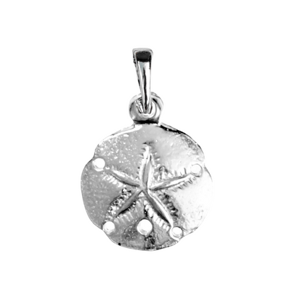 Silver Pewter Metal Sand Dollar Necklace Top Gift Ideas - House of Morgan Pewter