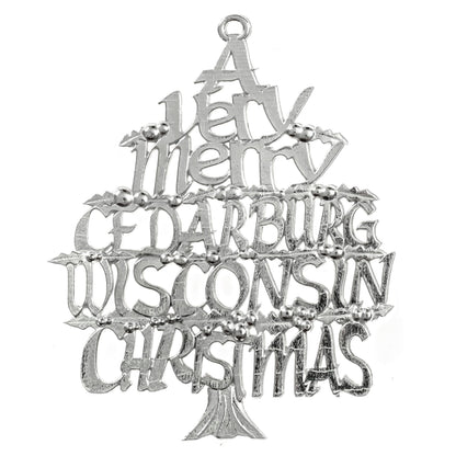 A Very Merry Christmas Ornament - Home Town Collection of Cities
