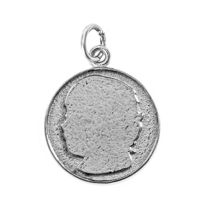 Handmade Pewter Child Face Charm