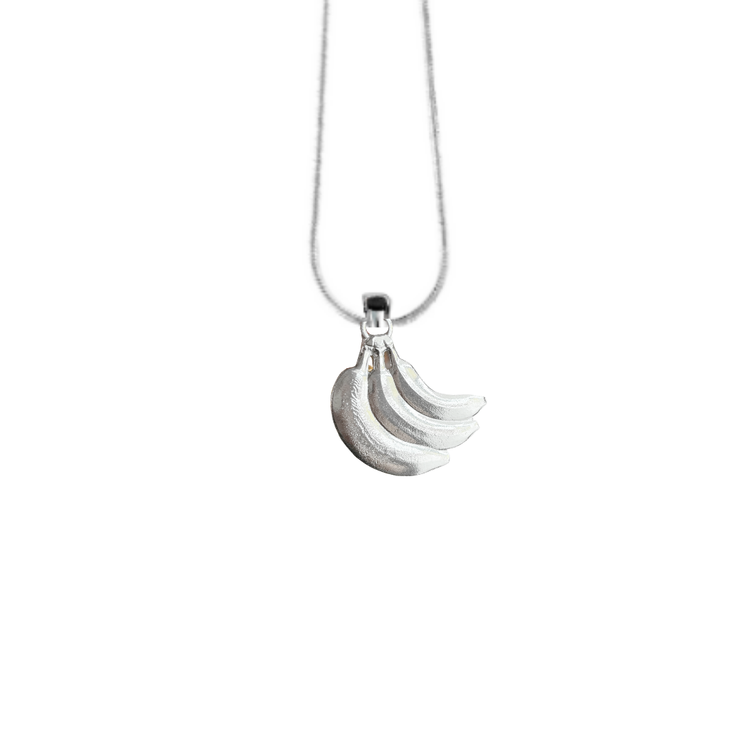 Pewter Bananas Pendant and Necklace