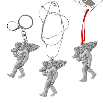 Bigfoot Carrying Tree Ornament, Sasquatch Gifts