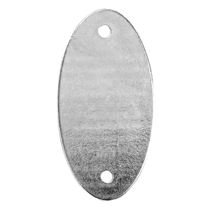 Pewter Oval Shoe Lace Charms - 2" Blanks for Hand Stamping Supplies