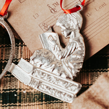 Boy Reading Book Ornament