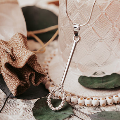 Bubble Wand Pendant Necklace
