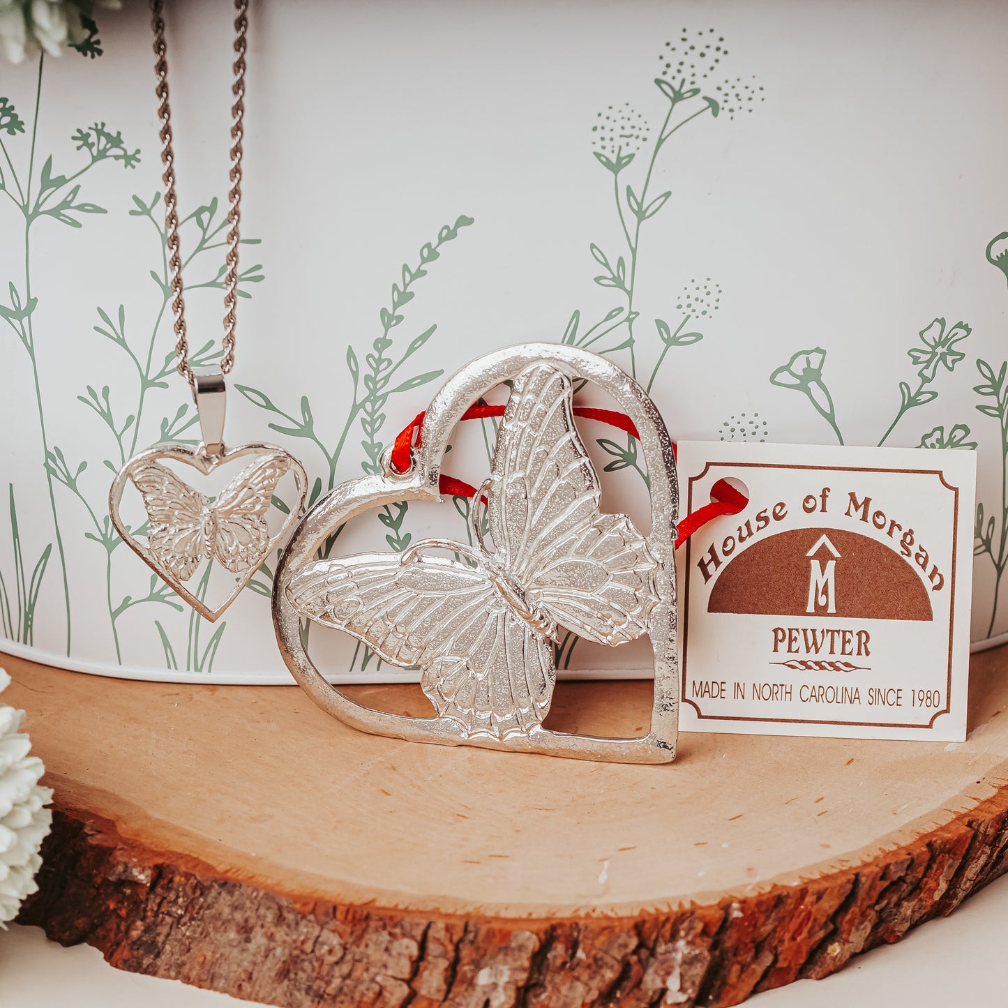 Butterfly Jewelry - Handmade Pewter Butterfly Pendant Necklaces - Pollinator Gifts