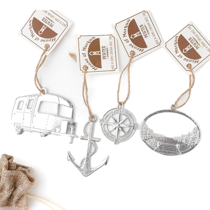 Lake Ornaments - Camper and Lakeview Christmas Ornaments - Camping Gift Set