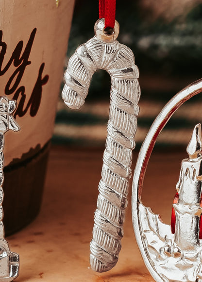 Pewter Candy Cane Ornament